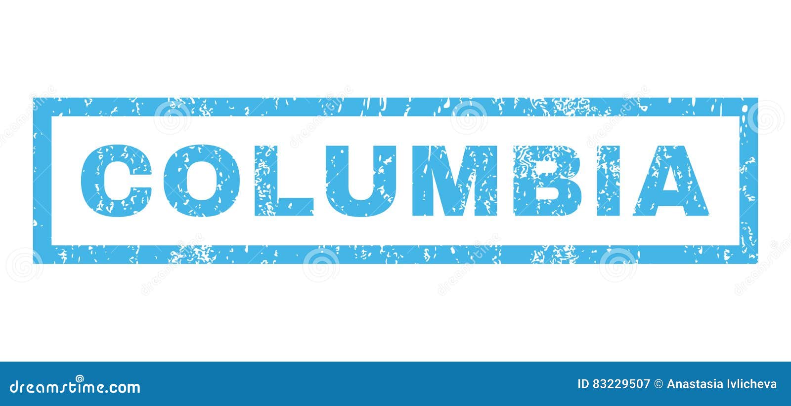 Columbia Rubber Stamp stock vector. Illustration of title 83229507
