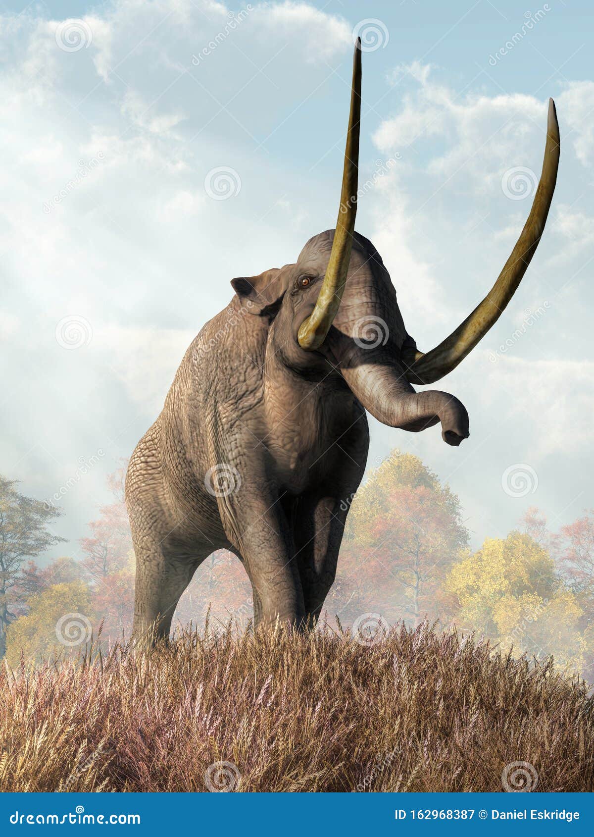 columbian mammoth on a hill