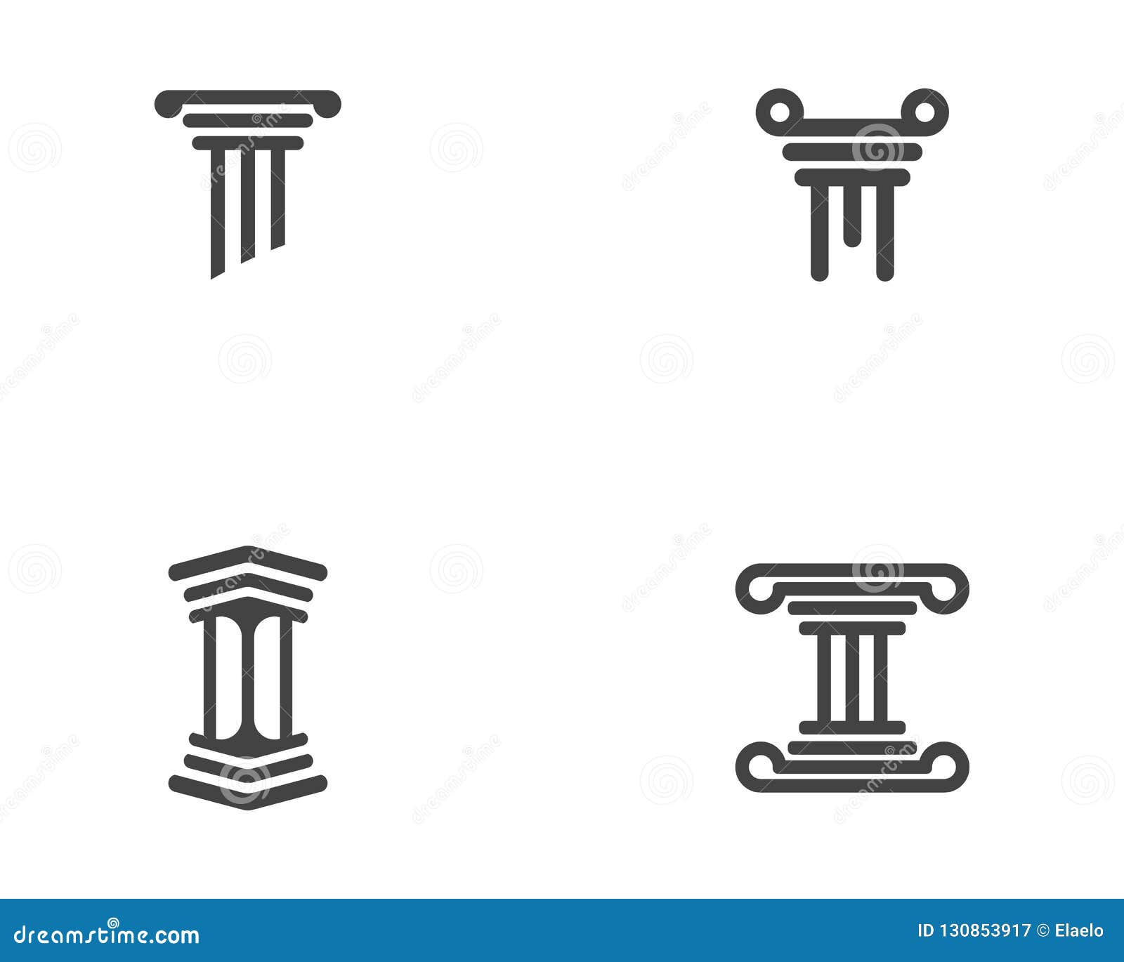 column icon logo template 