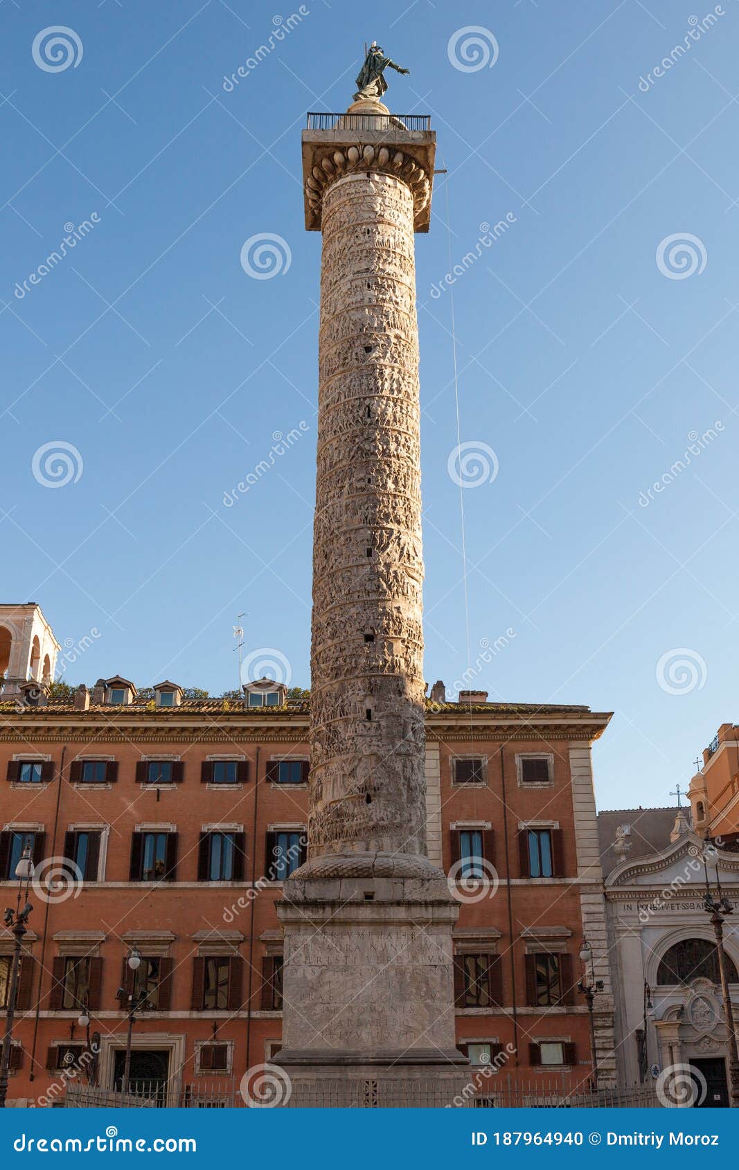 the column of marcus aurelius columna centenaria divorum marci et faustinae or colonna di marco aurelio.