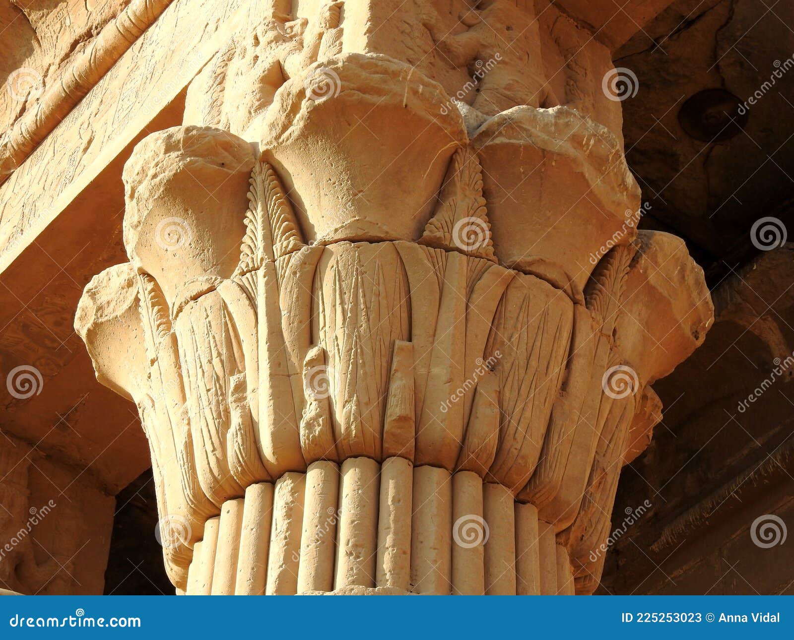 columna casa del nacimiento divino en dendera .egipto.