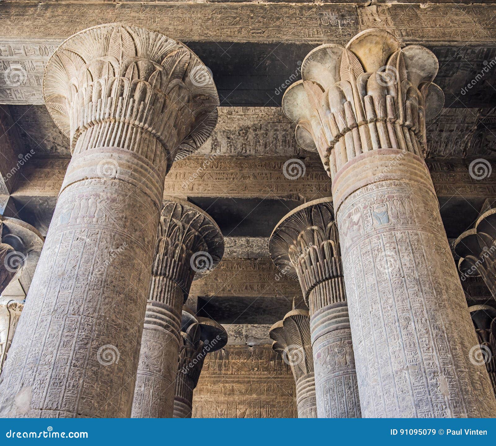 Columns in an Ancient Egyptian Temple Stock Image Image of travel