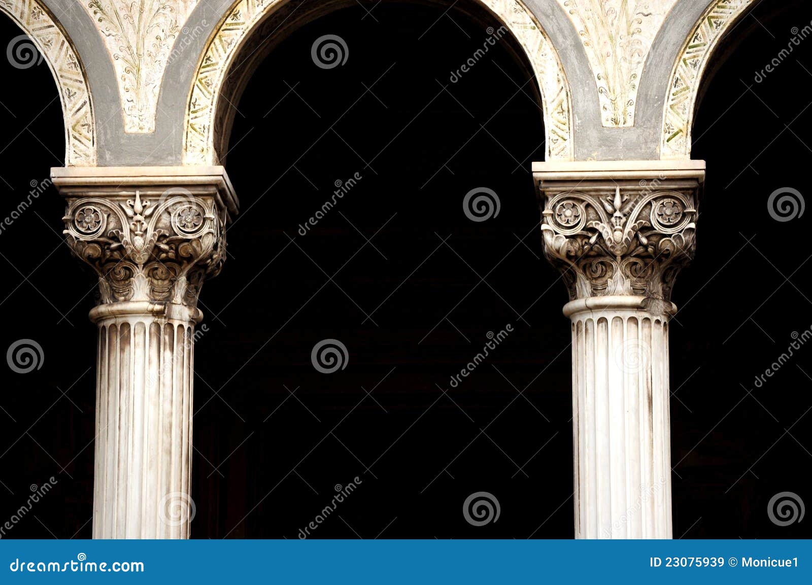 Columns of Old Antique Orthodox Romanian Church Stock Image Image of architectural, ancient
