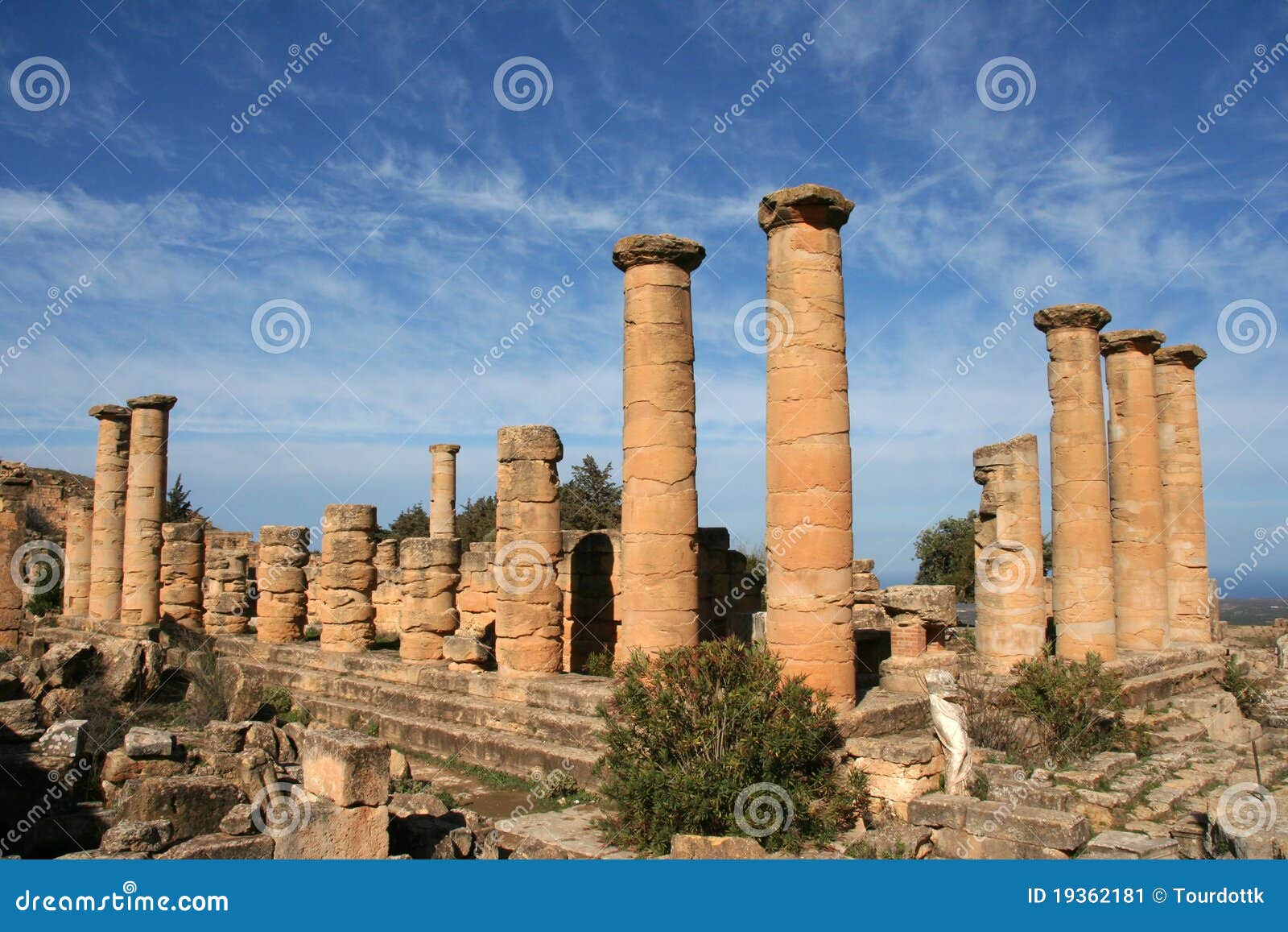 columns at temple cyrene libya