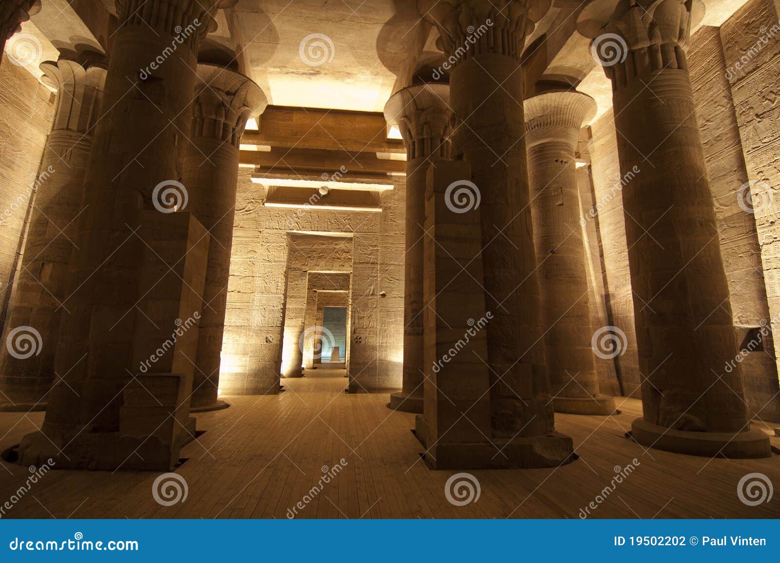 columns in the temple of isis at philae in aswan