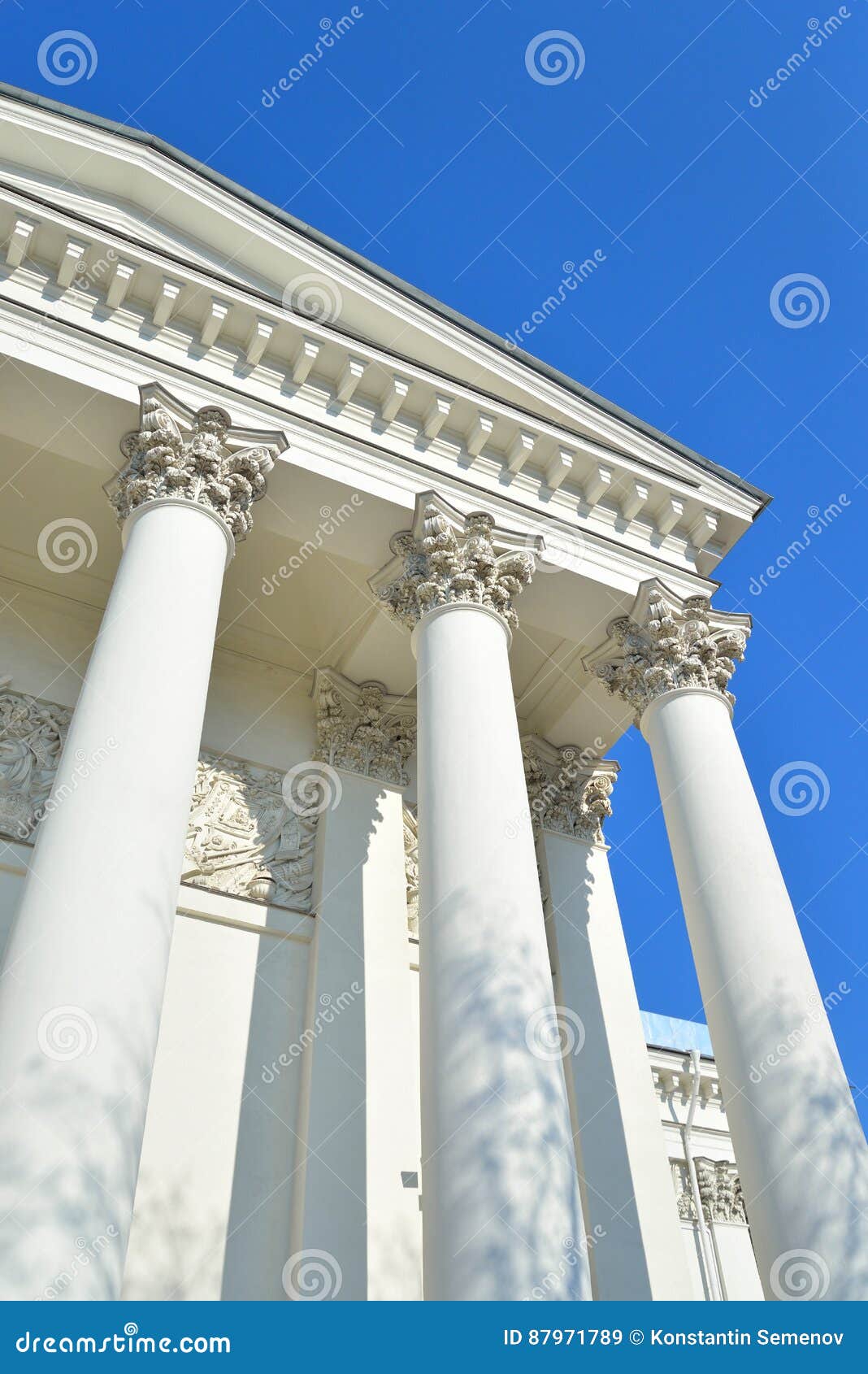 columns of the trinity-izmailovsky cathedral.