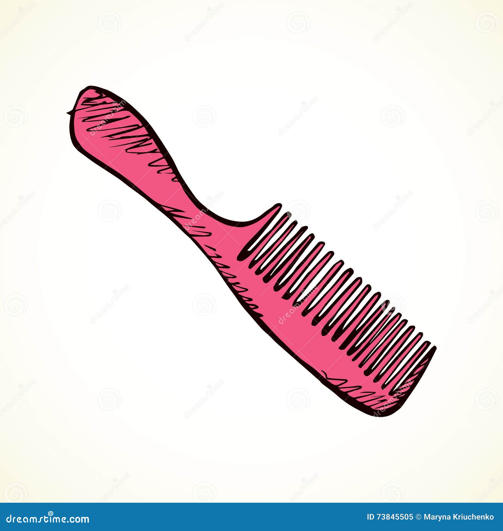 Comb. Vector drawing stock vector. Illustration of hygiene - 73845505