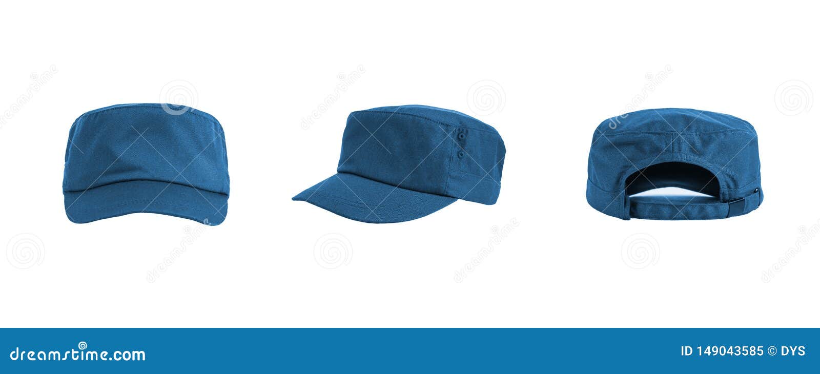 Download Blank Plain Combat Caps Blue Color Isolated On White ...