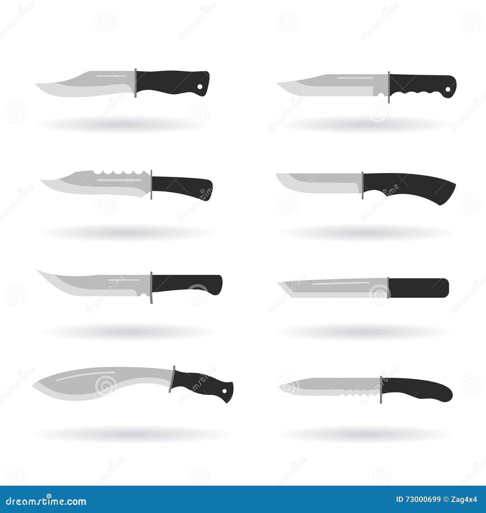 Combat knife set stock illustration. Illustration of abstract - 73000699