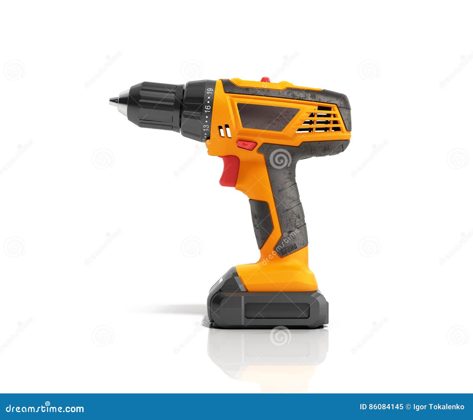 combi drill impact drill and driver  on white back