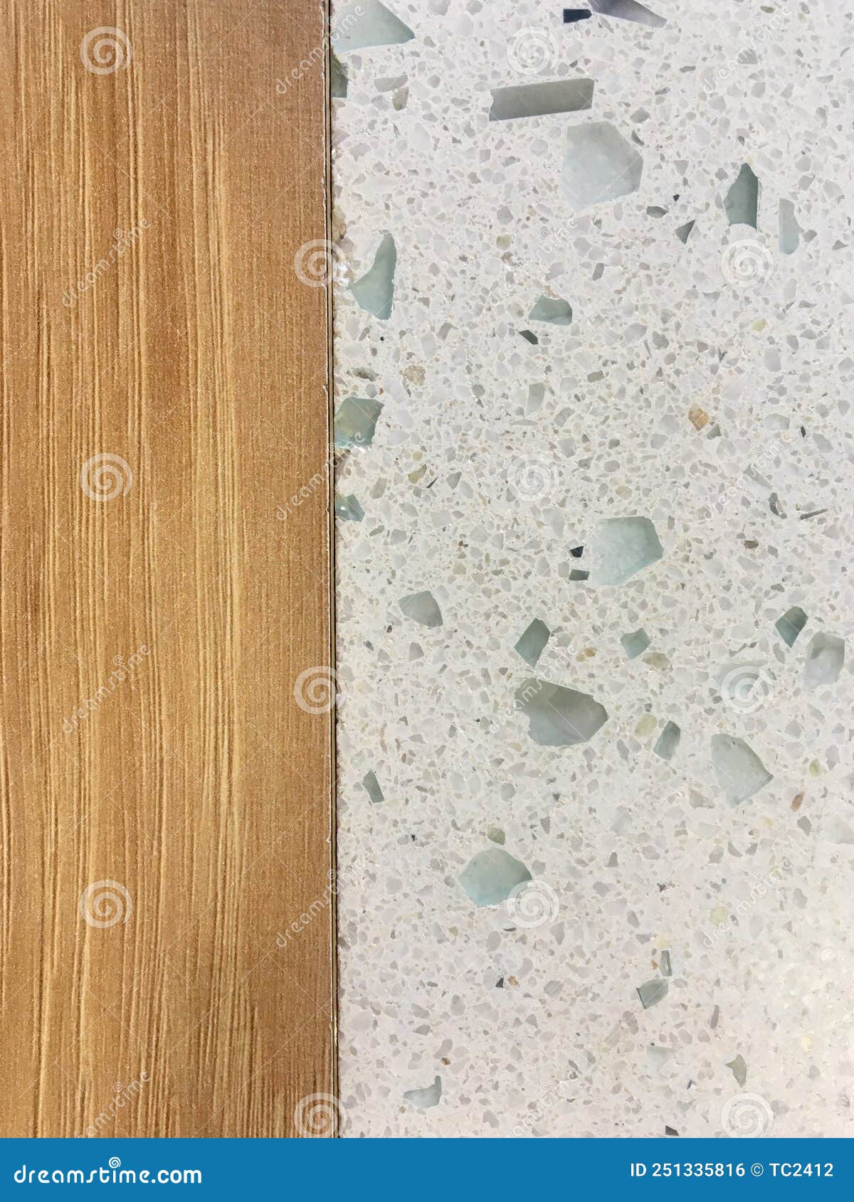 Combination of Building Materials. Design of a Bathroom Stock Photo