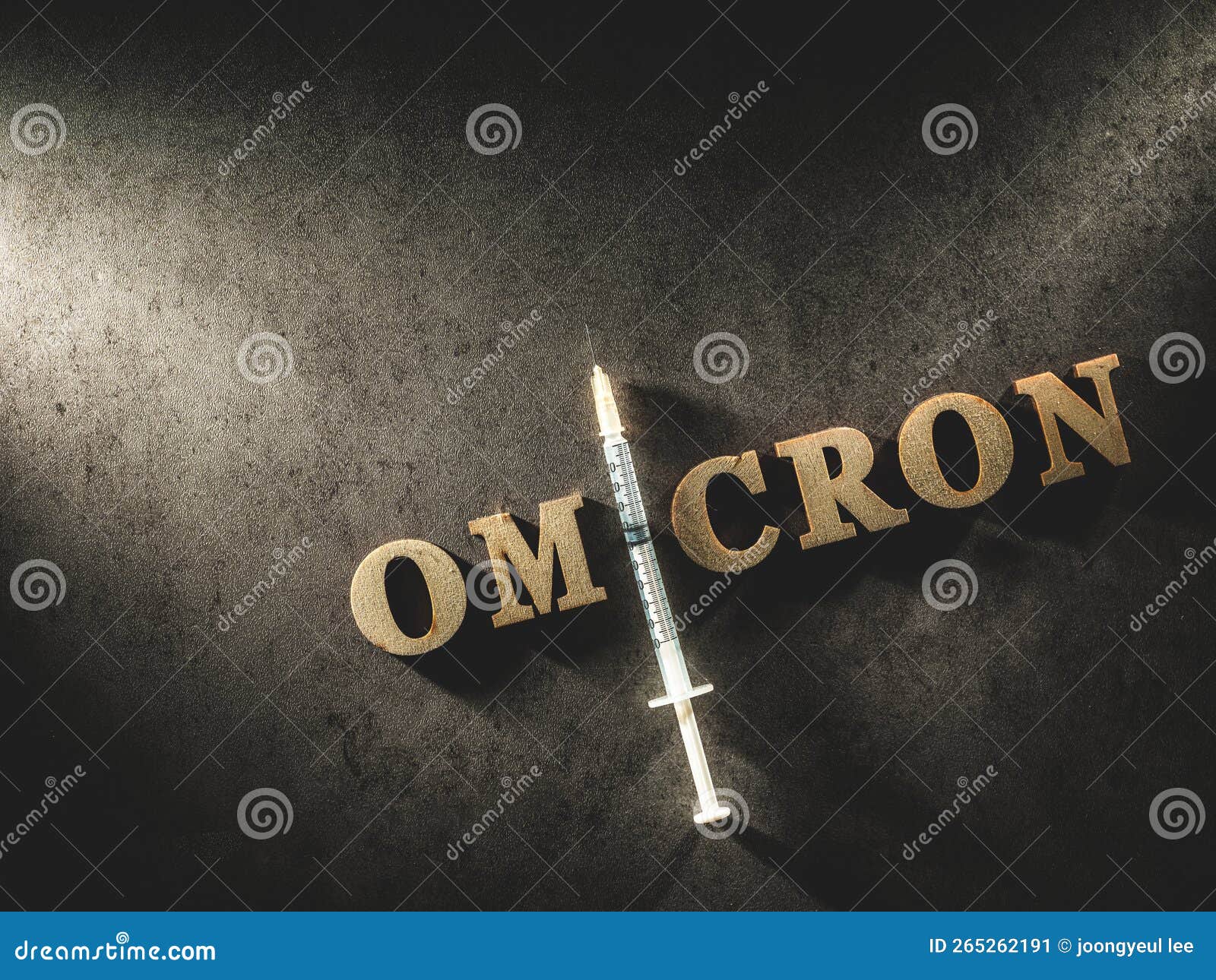 Combination of Omicron Word and Syringe Stock Image Image of syringe