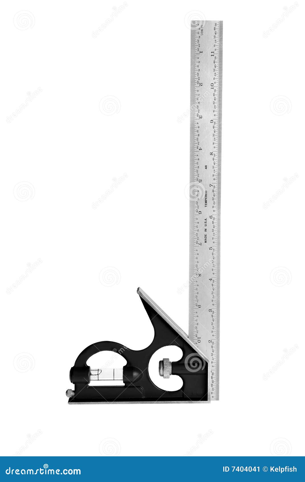 combination square for carpentry and construction stock