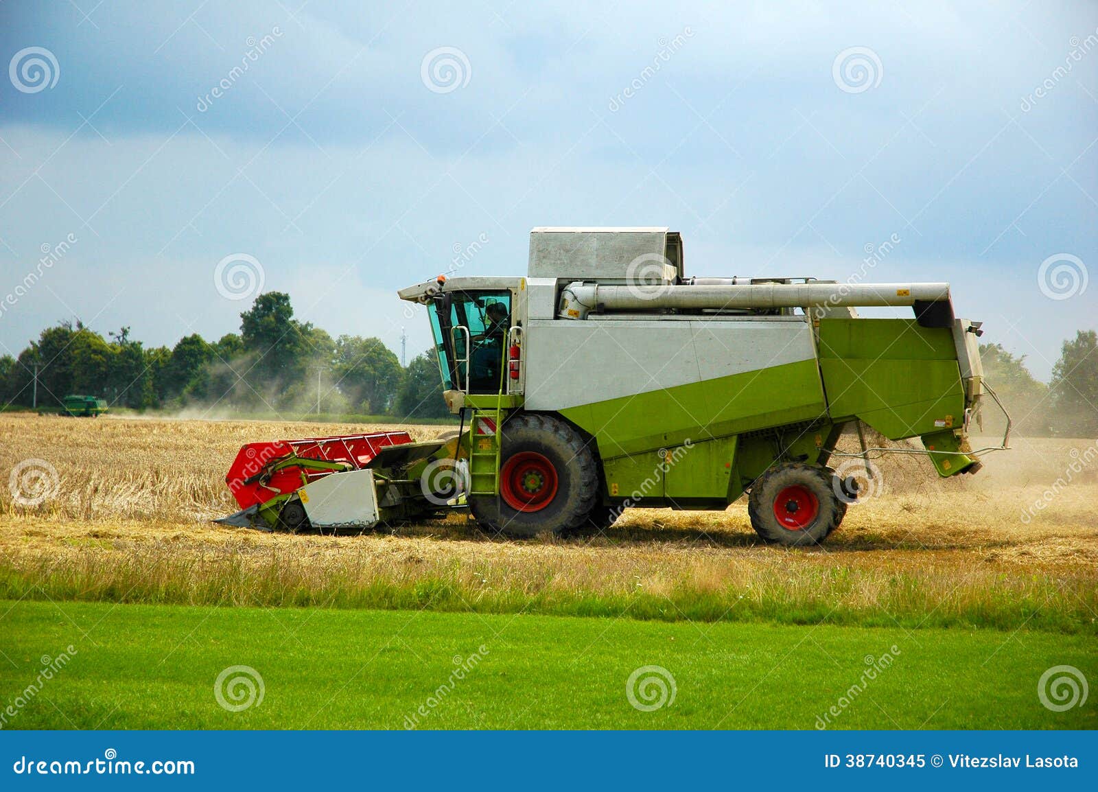 combine harvester.