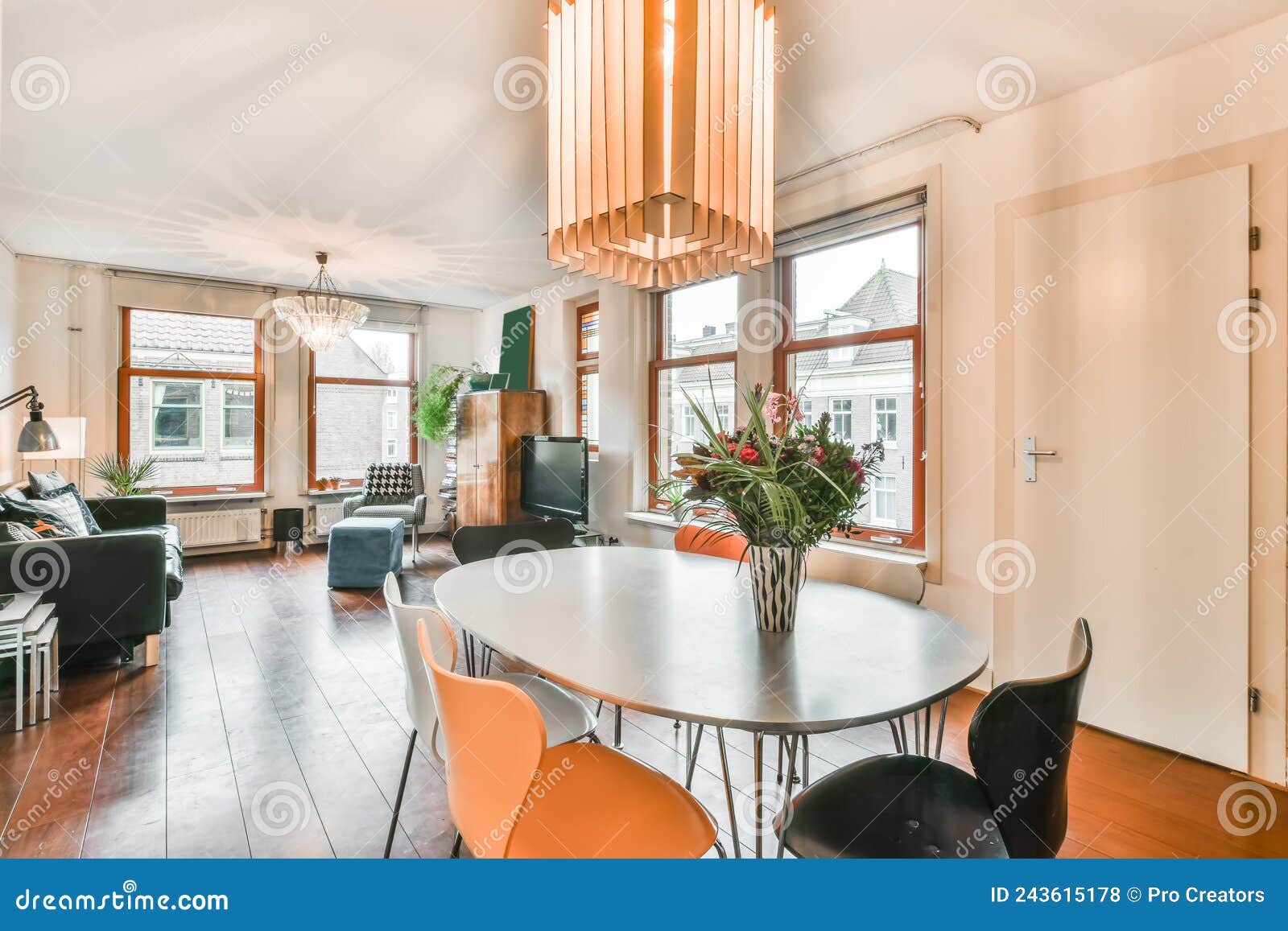 Combined Living and Dining Area Stock Photo Image of comfortable