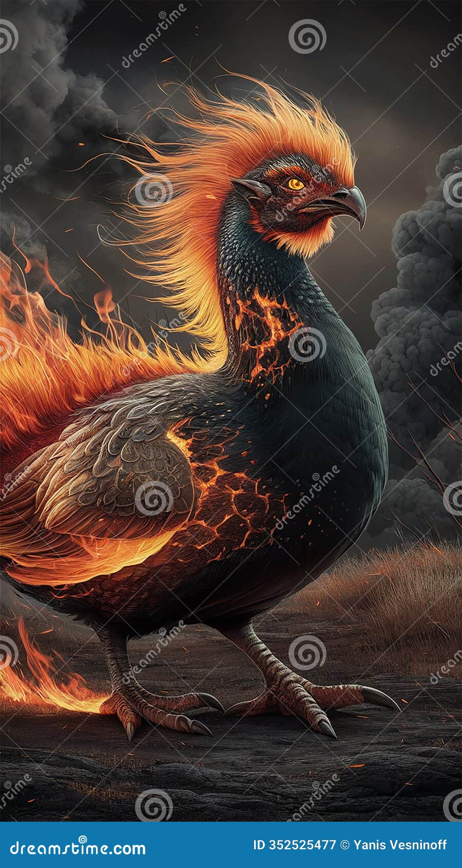 combining the features of a grouse with the fiery essence of its namesake