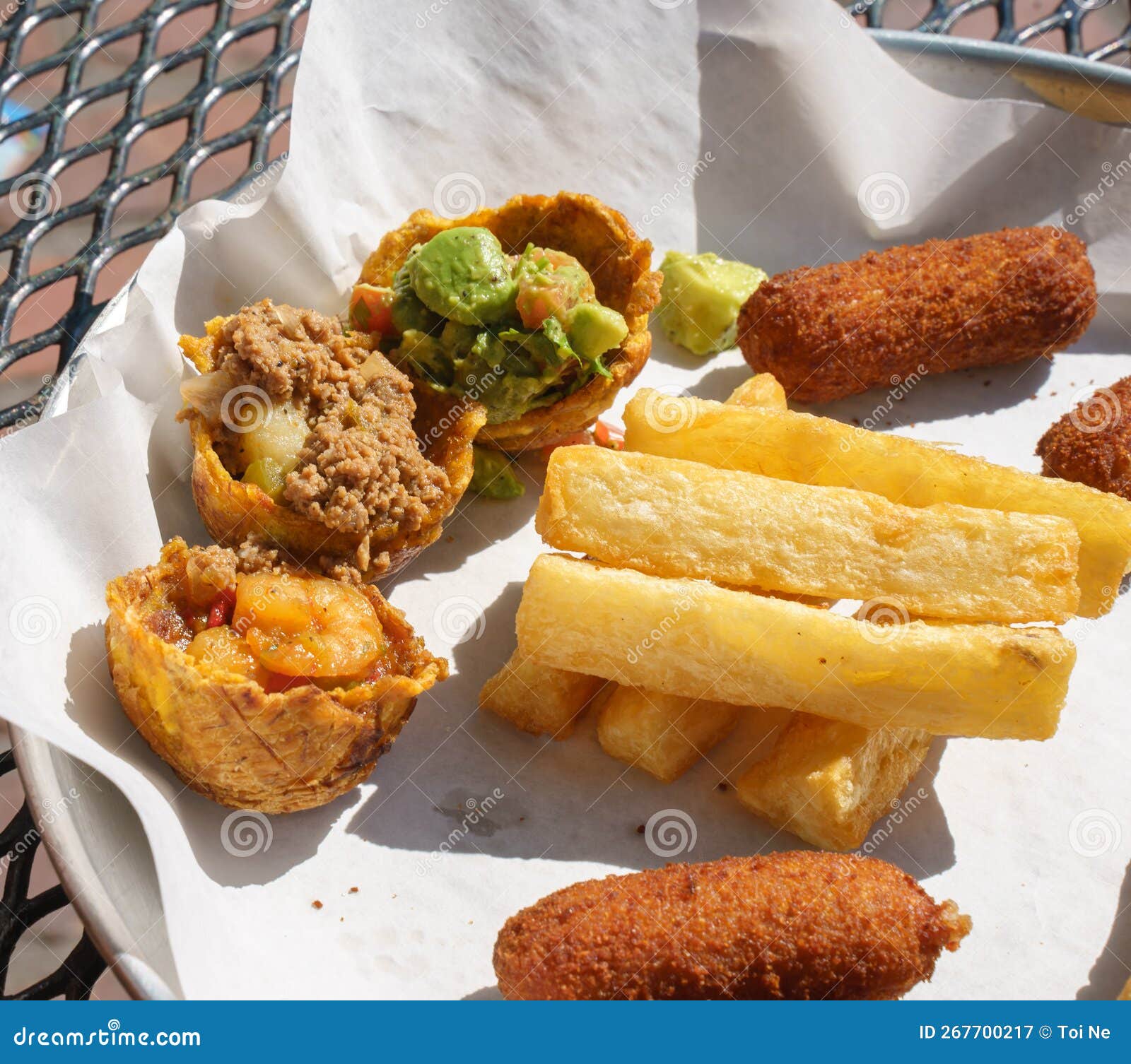 Combo of Cuban appetizers stock image. Image of mashed 267700217