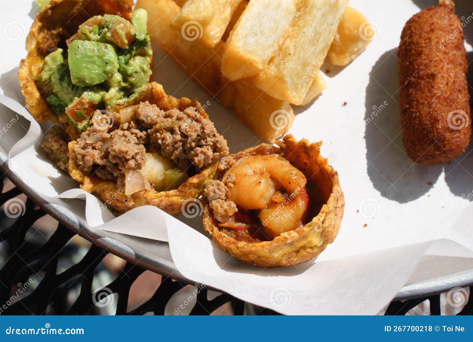 Combo of Cuban appetizers stock photo. Image of croquettes 267700218