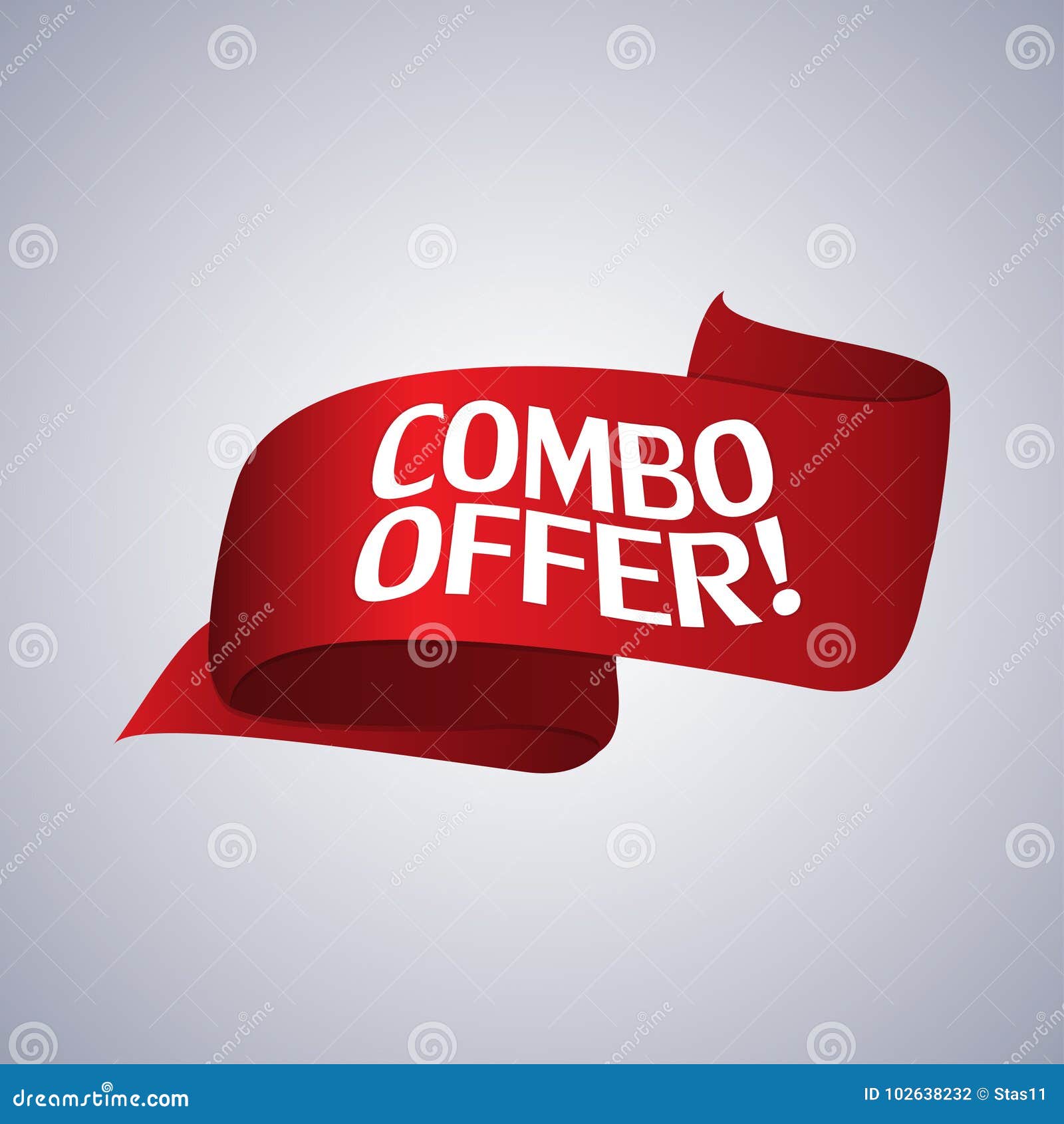 Combo Offer. Red Labels Banners Stock Vector - Illustration of promotion,  notification: 102638232
