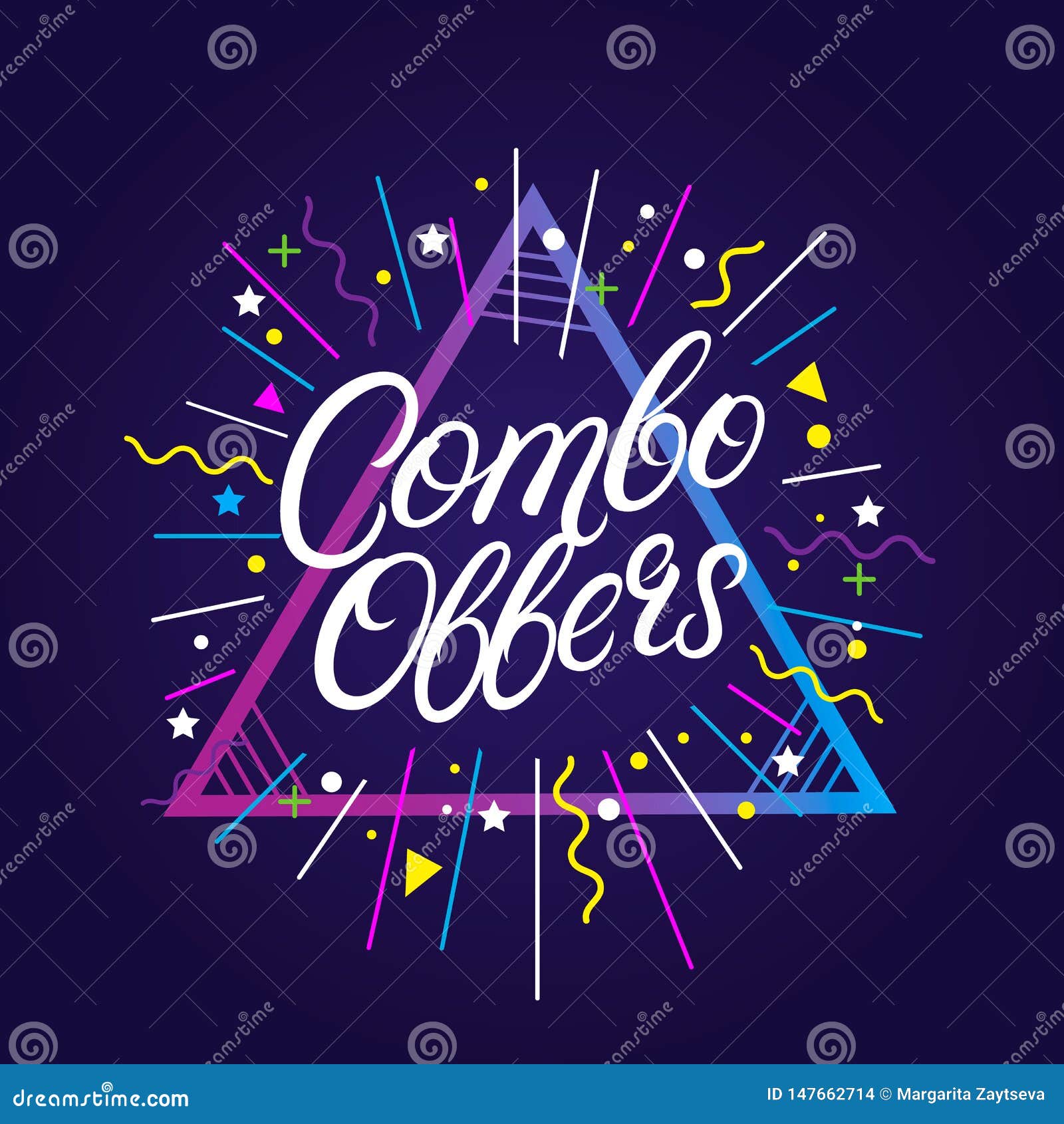 Combo Offers Hand Written Lettering. Stock Vector - Illustration