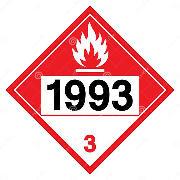 Combustible Liquid NOS UN1993 Symbol Sign, Vector Illustration, Isolate