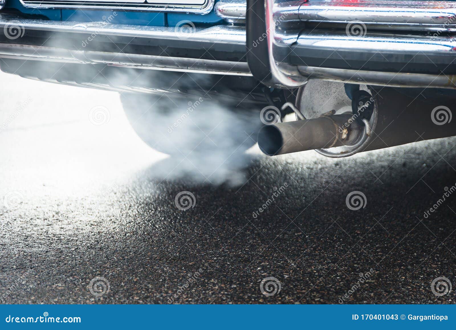 Combustion Fumes Coming Out Of Car Exhaust Pipe Stock Image - Image of ...