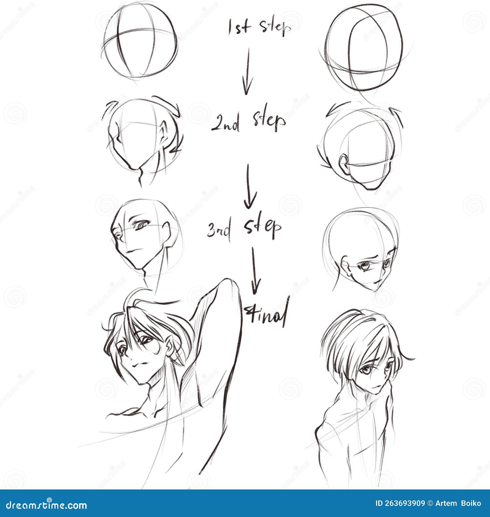 Come Disegnare La Vista Superiore Del Manga Anime Manga. Illustrazione di  Stock - Illustrazione di schema, monocromatico: 263693909