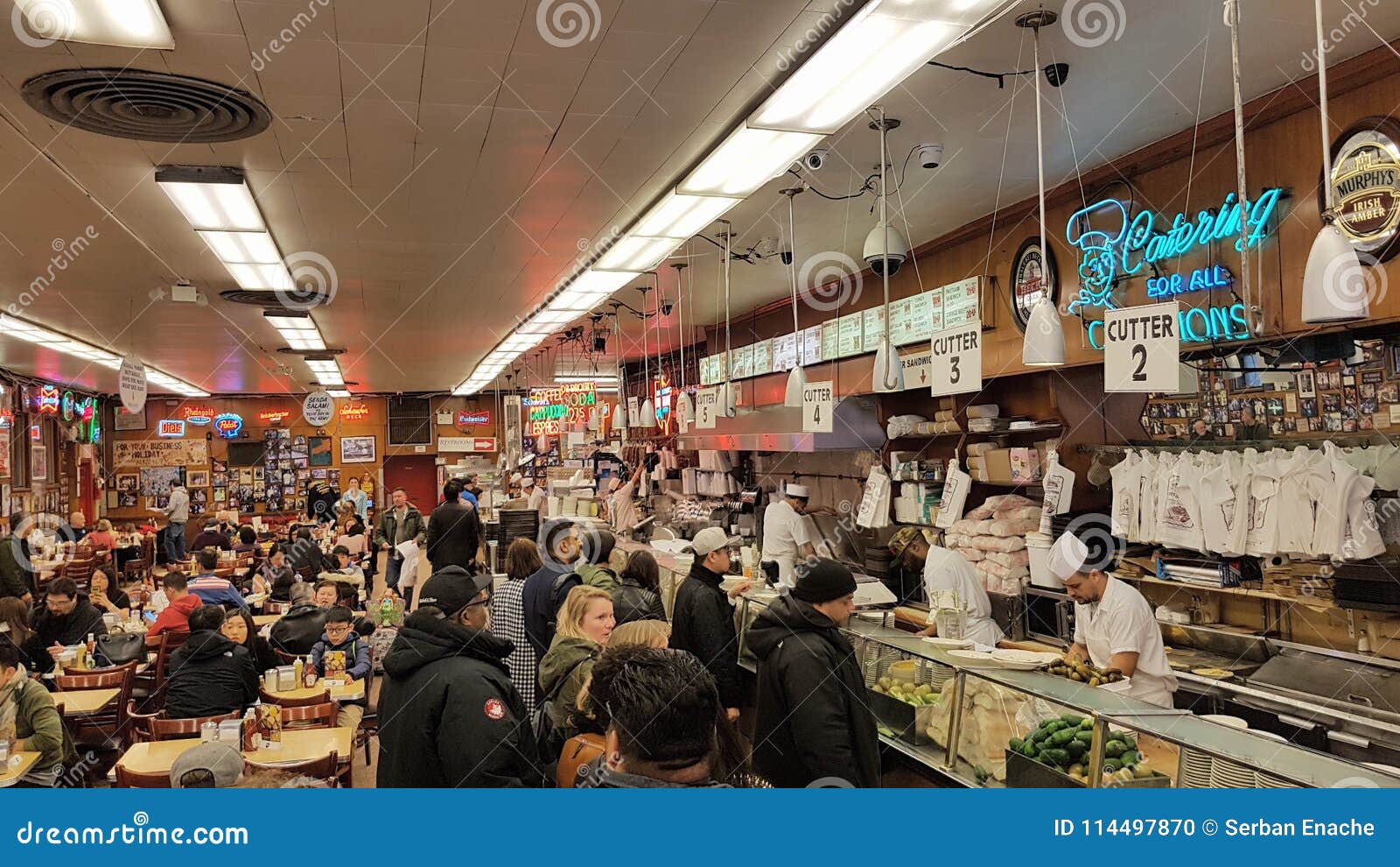 Comensales En Katz Deli, New York City, NY Imagen editorial - Imagen de ...