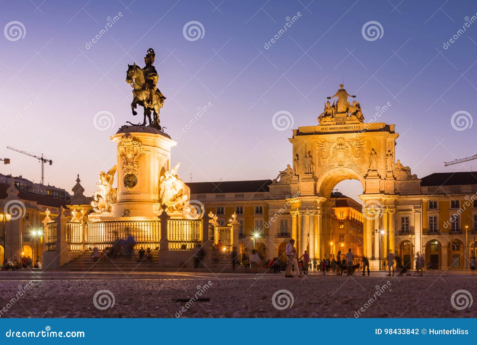 comercio square lisbon portugal commercial area oceanfront city