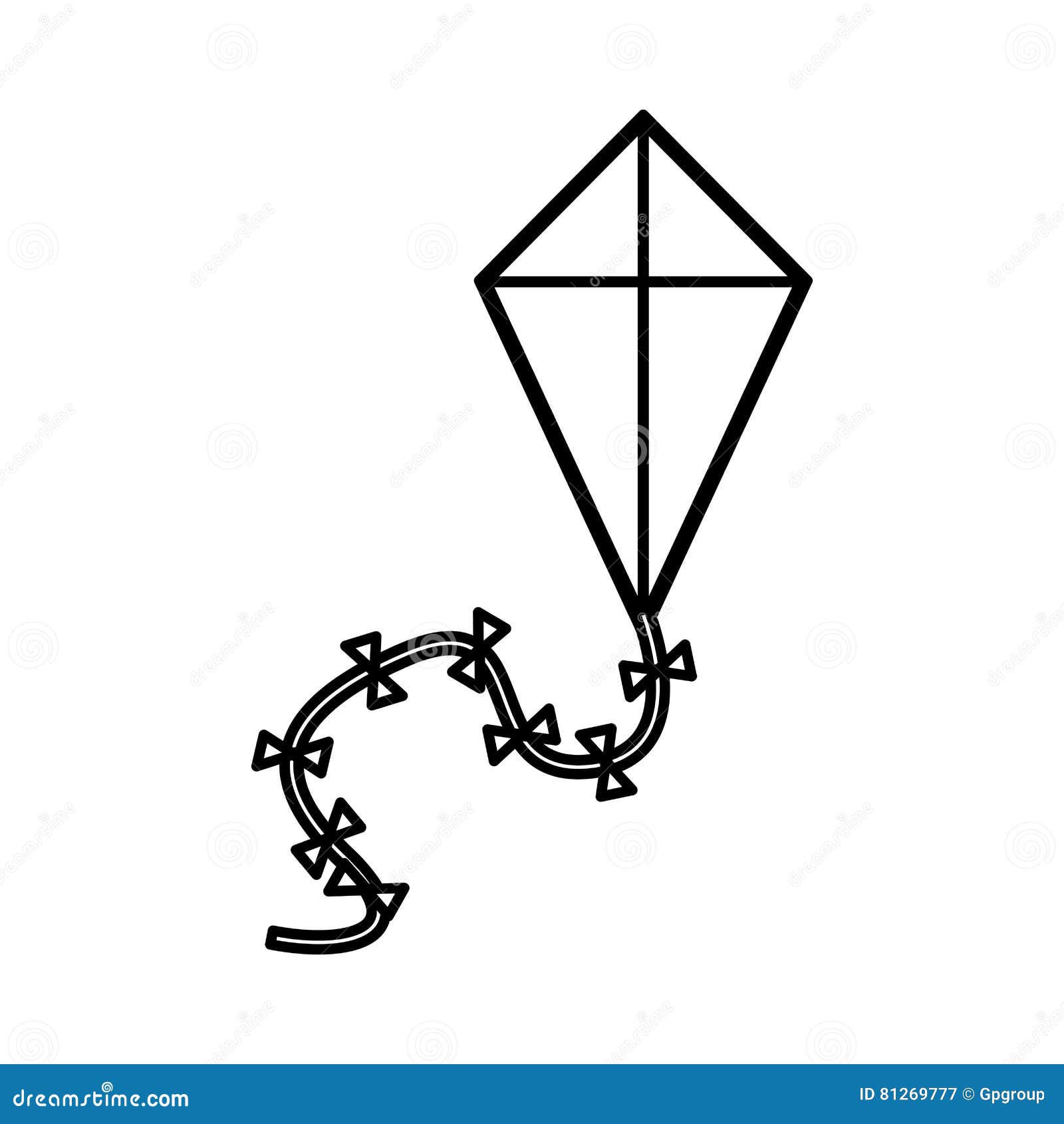 Cometa De La Silueta En Forma Triangular Ilustración del Vector -  Ilustración de cadena, ocio: 81269777, image size:1600x1690