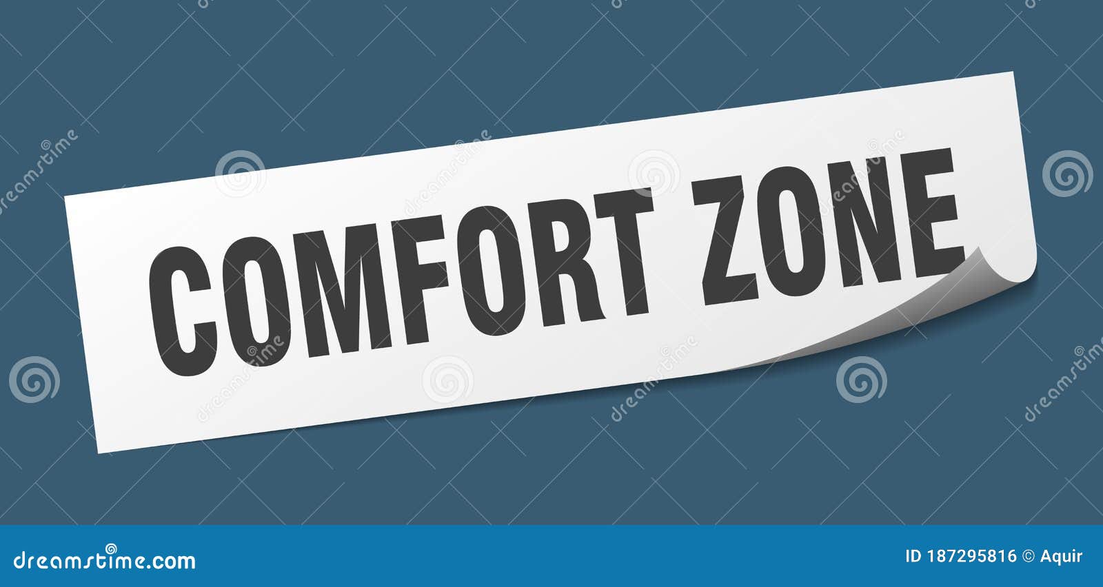 Comfort Zone Sticker. Comfort Zone Square Isolated Sign Stock Vector