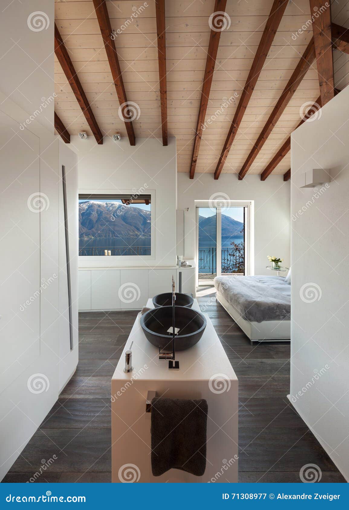 Comfortable Bath in Bedroom Stock Image Image of space, house 71308977
