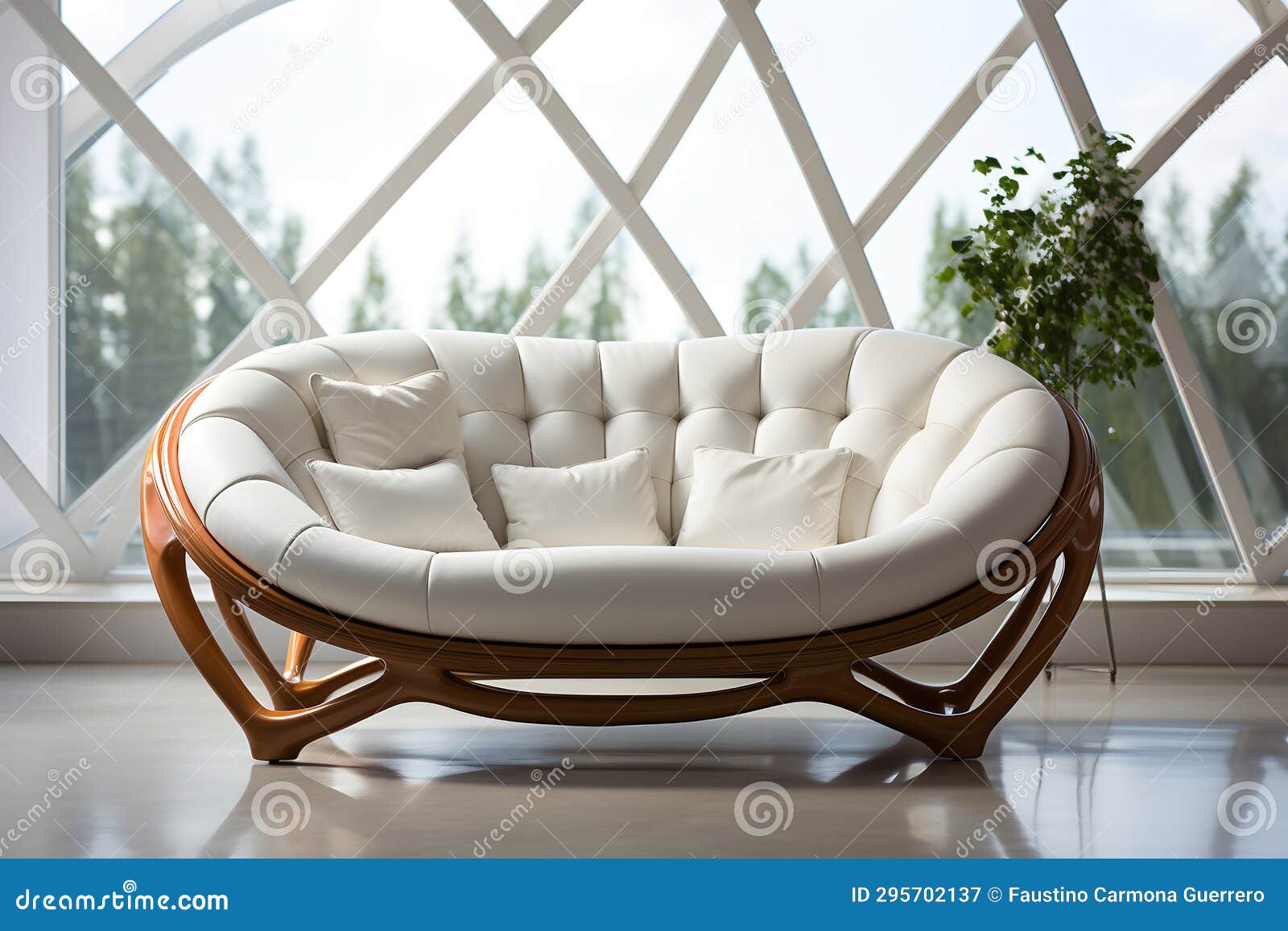 Comfortable Designer Armchair in the Interior of the Room. 3d Rendering