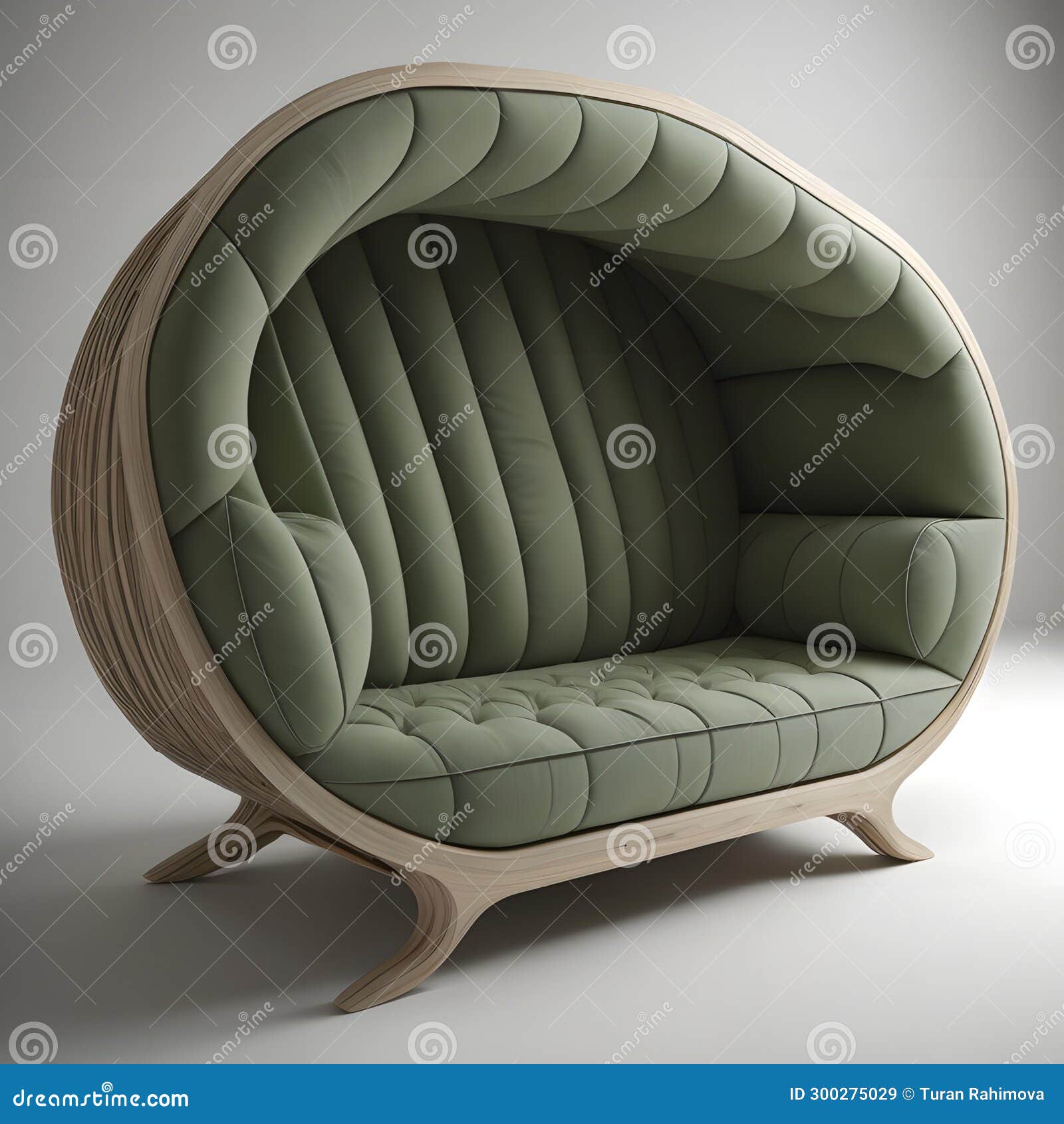 Comfortable Green Armchair in the Interior. Generative Ai Stock Illustration Illustration of