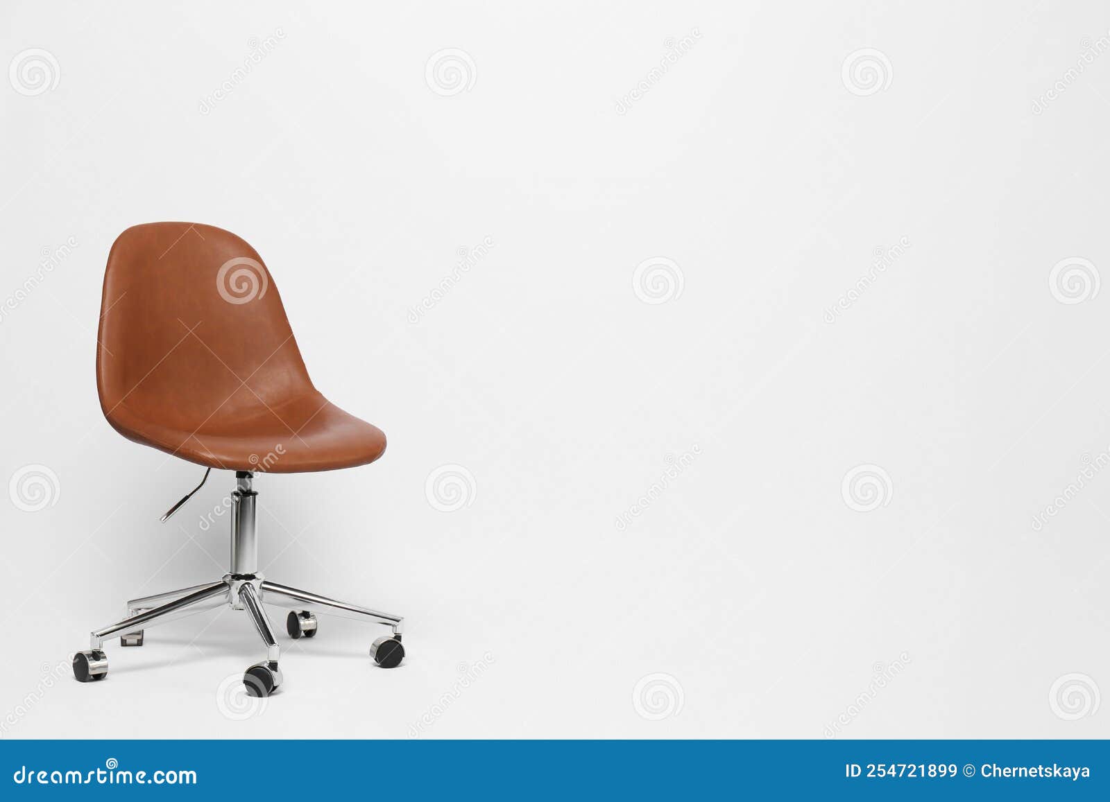 Comfortable Office Chair on Background, Space for Text Stock Image