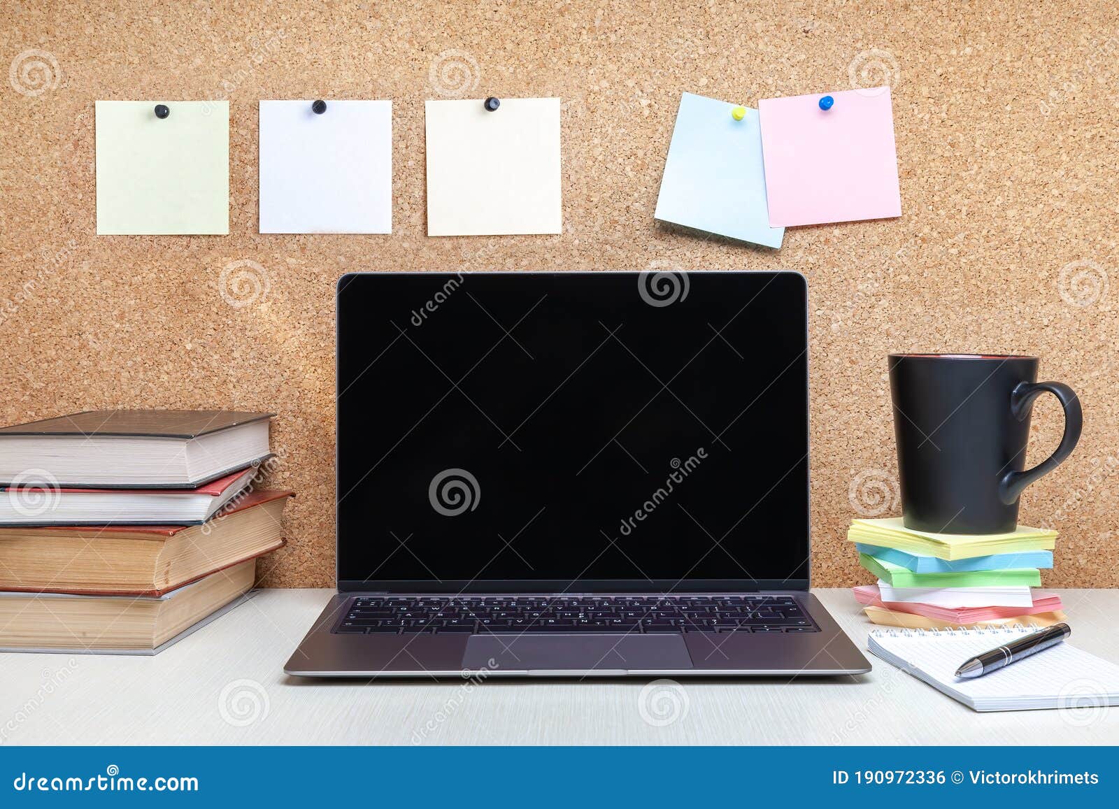 Comfortable Office Desk for Student or Office with Laptop with Cork