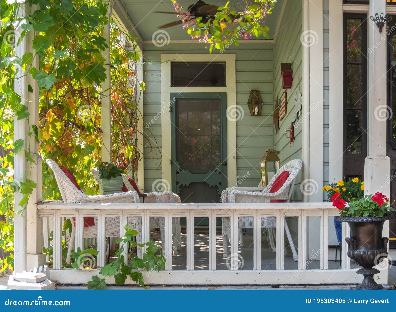 Front Porch Of A Historic Cabin In Australia. Stock Photography