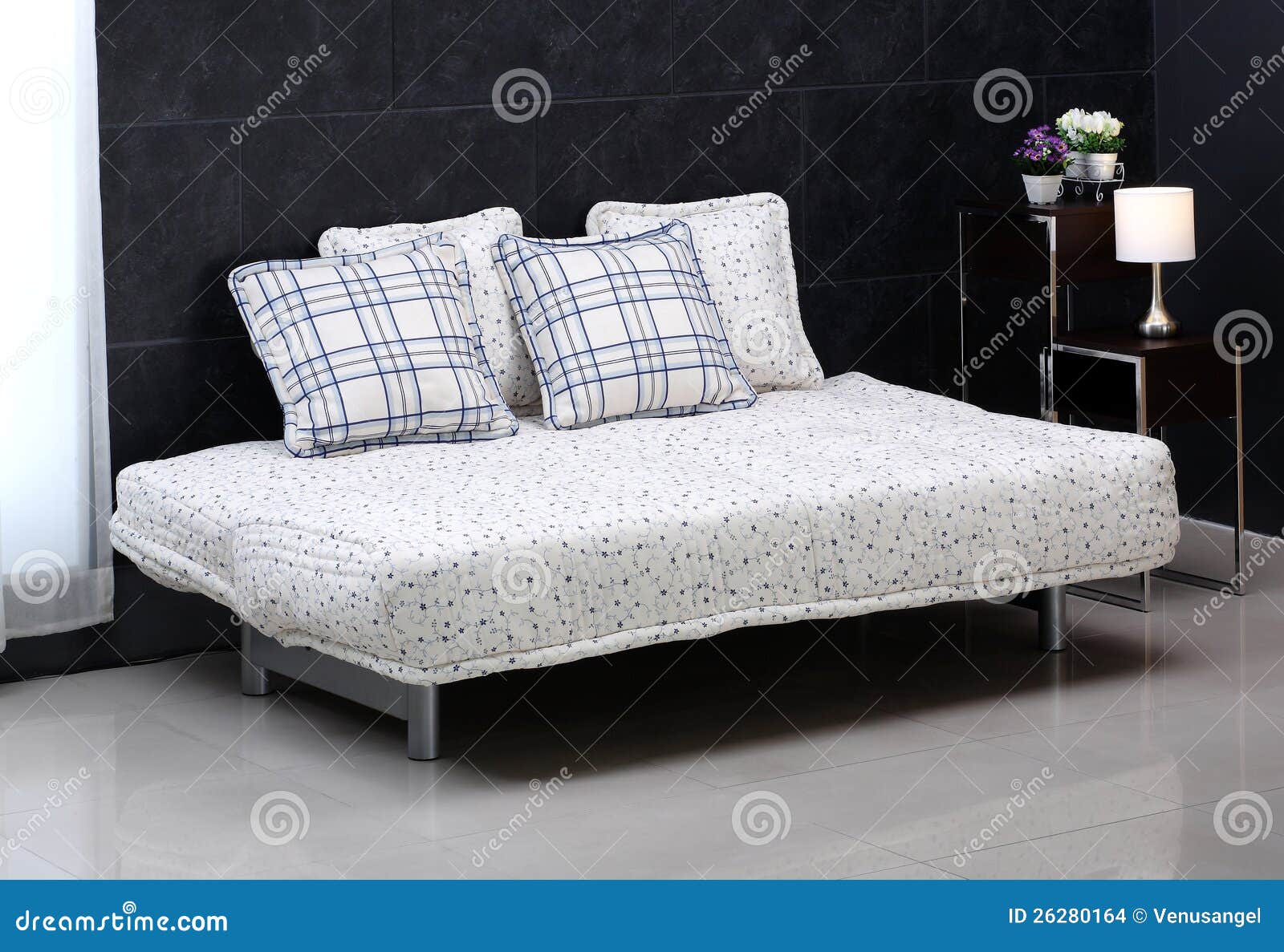 Comfortable sofa bed stock photo. Image of furnishings 26280164