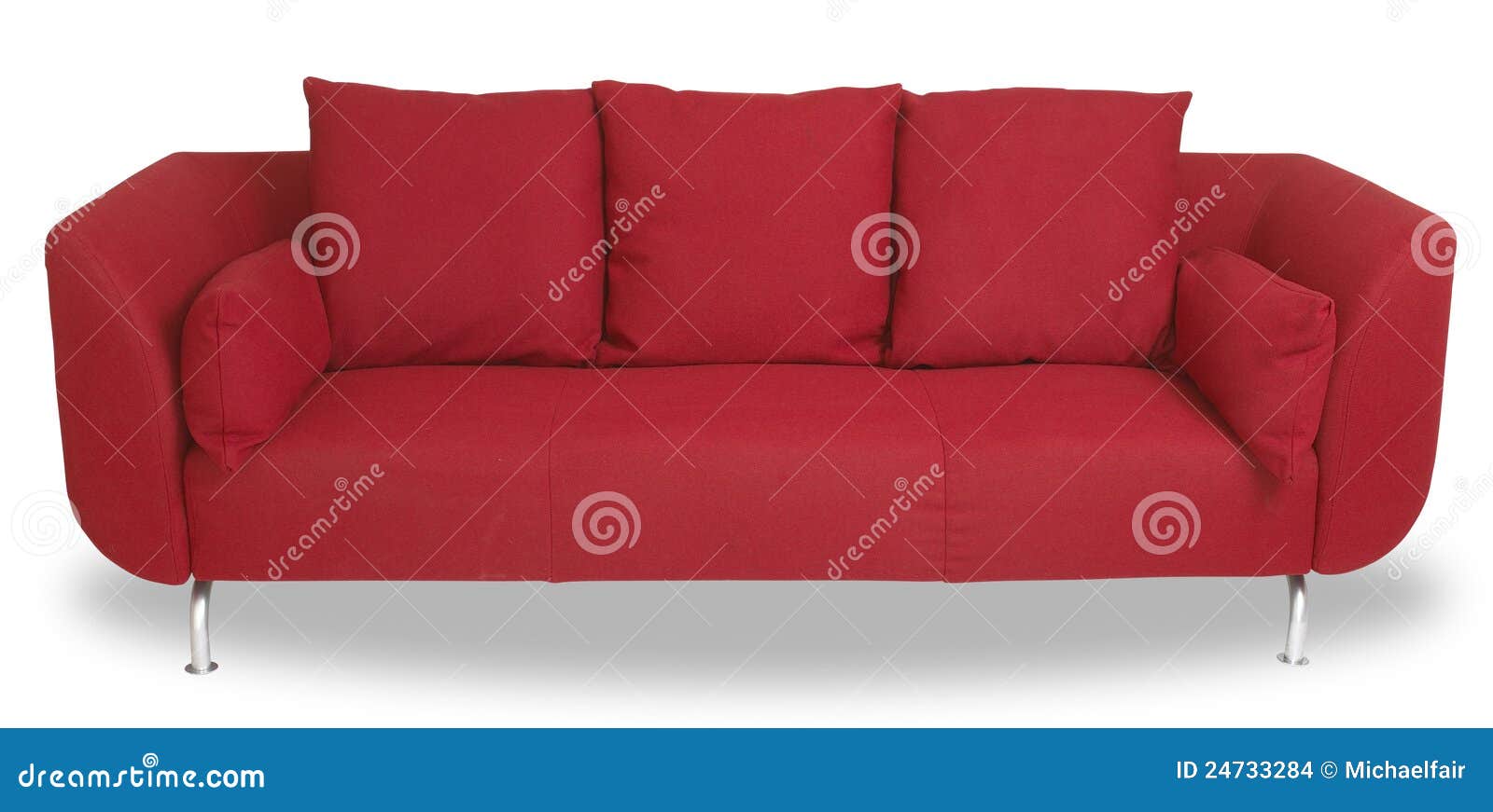 comfy red couch sofa  with path