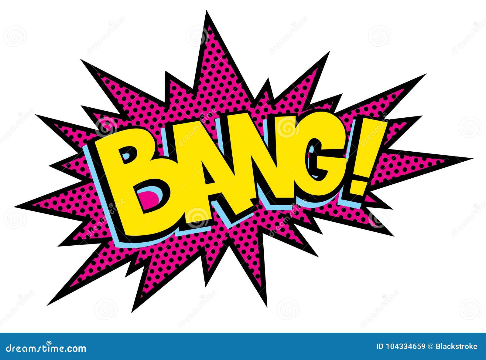 Comic bang vintage style stock vector. Illustration of crunch - 104334659