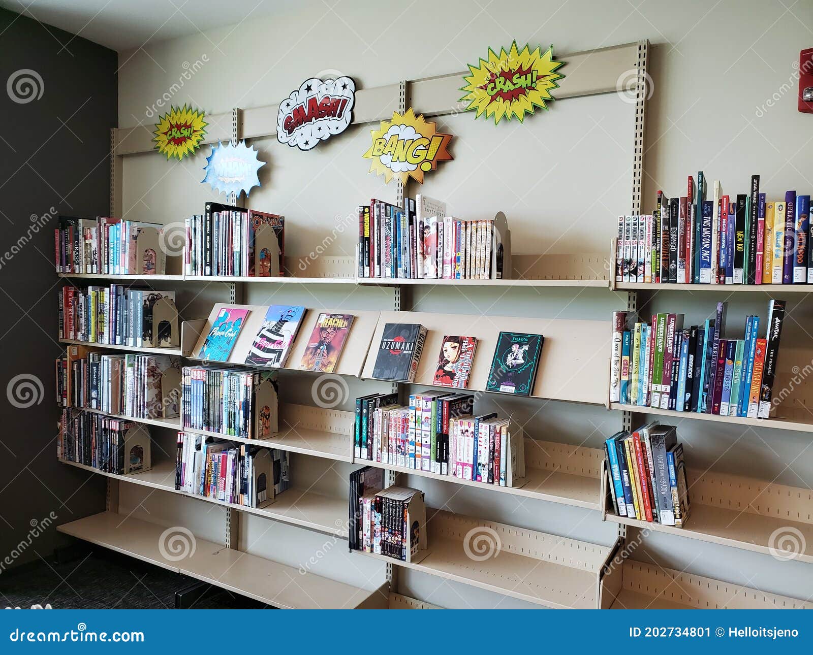Comic Book and Manga Display at a School Editorial Photo Image of