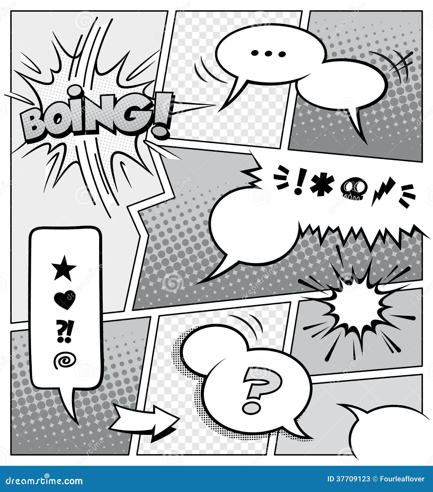 Comic Book Page Template stock vector. Illustration of circle 37709123 Comic Book Page Template stock vector. Illustration of circle 37709123