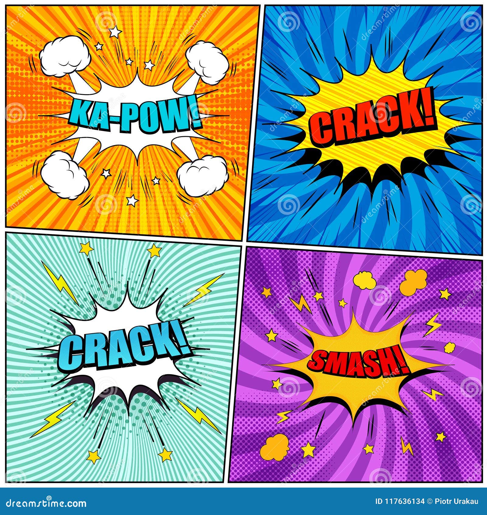 Smash Comic Book Style Expression Stock Illustration - Download