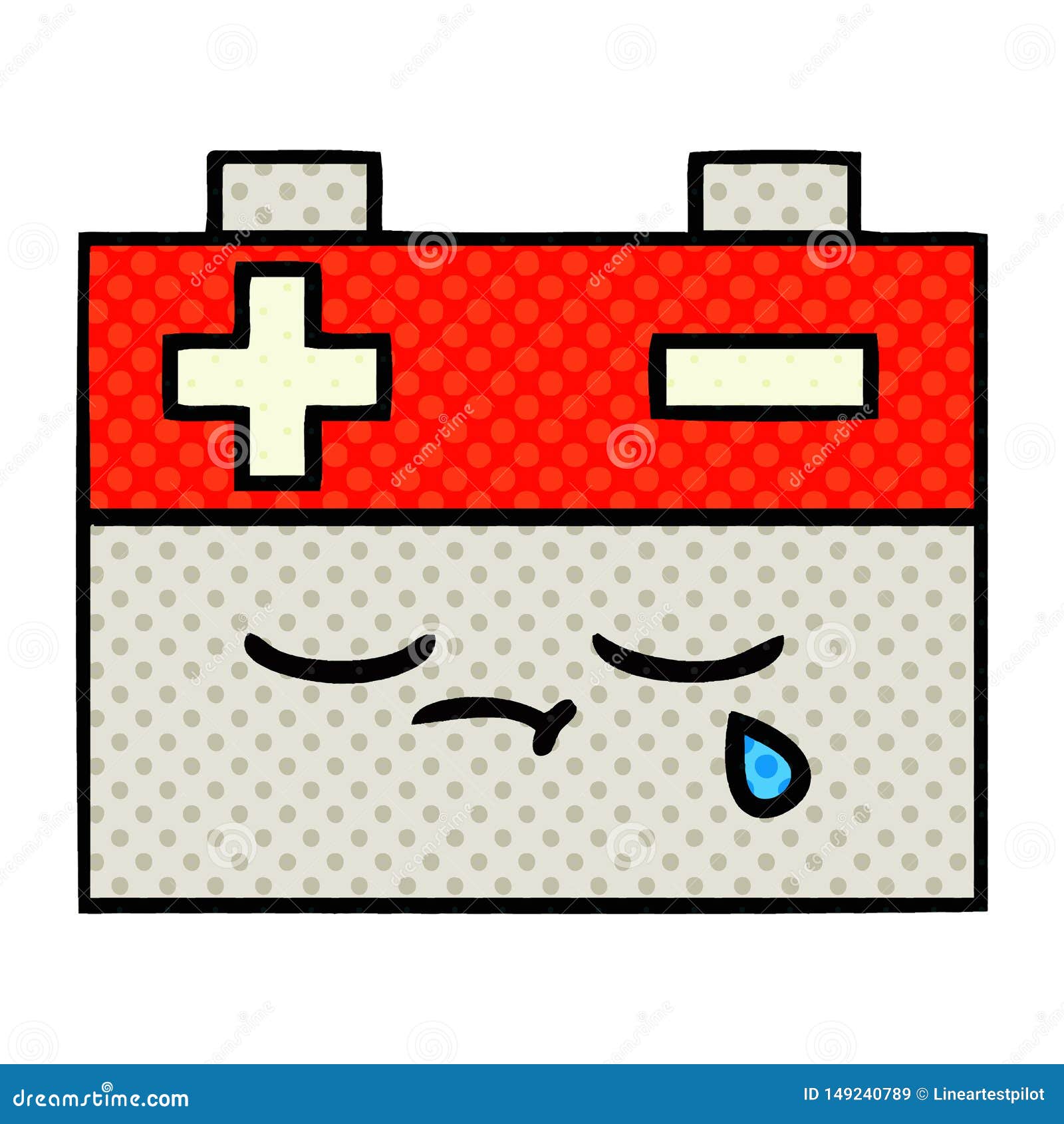 Comic Book Style Cartoon Car Battery Stock Vector Illustration of