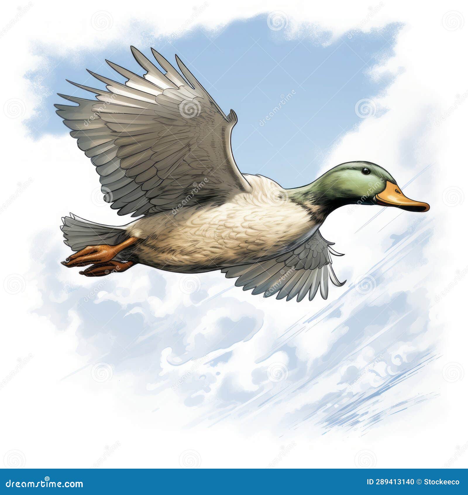 comic book style duck in flight image by travis charest