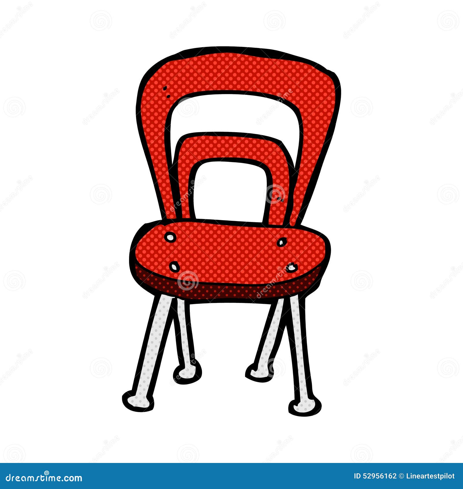 Comic cartoon chair stock illustration. Illustration of cute 52956162