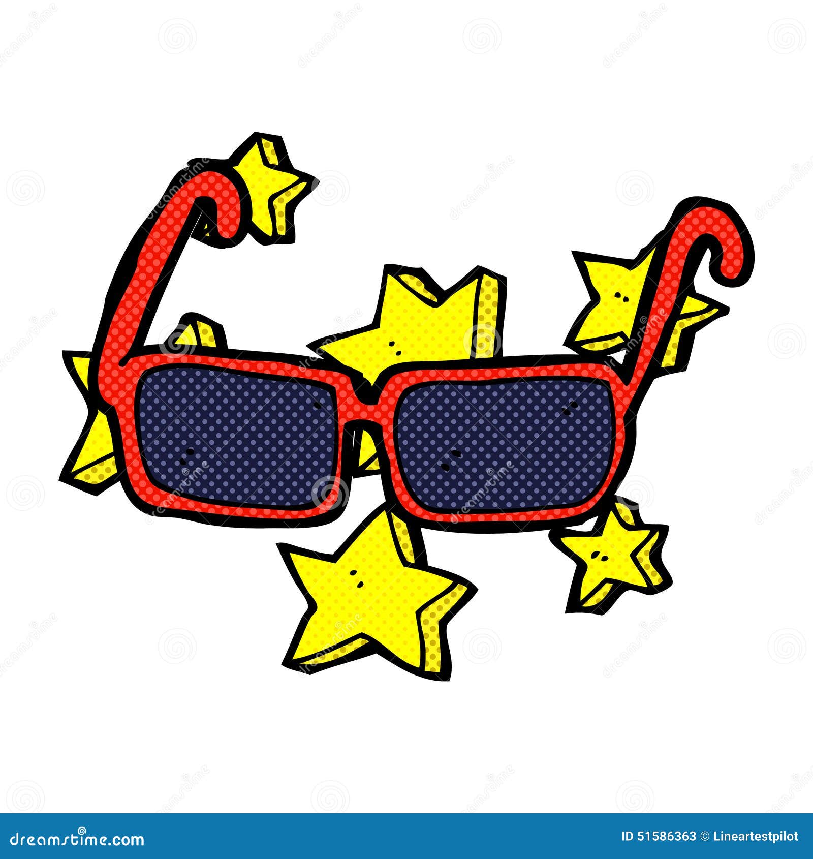 Comic Cartoon Expensive Sunglasses Stock Illustration Illustration of