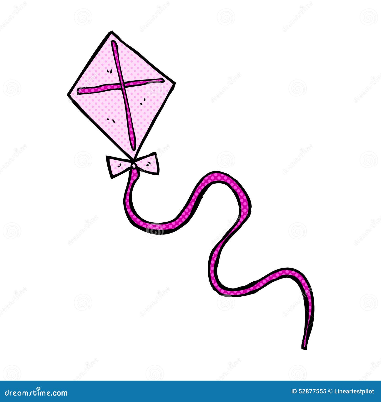 Comic cartoon flying kite stock illustration. Illustration of retro