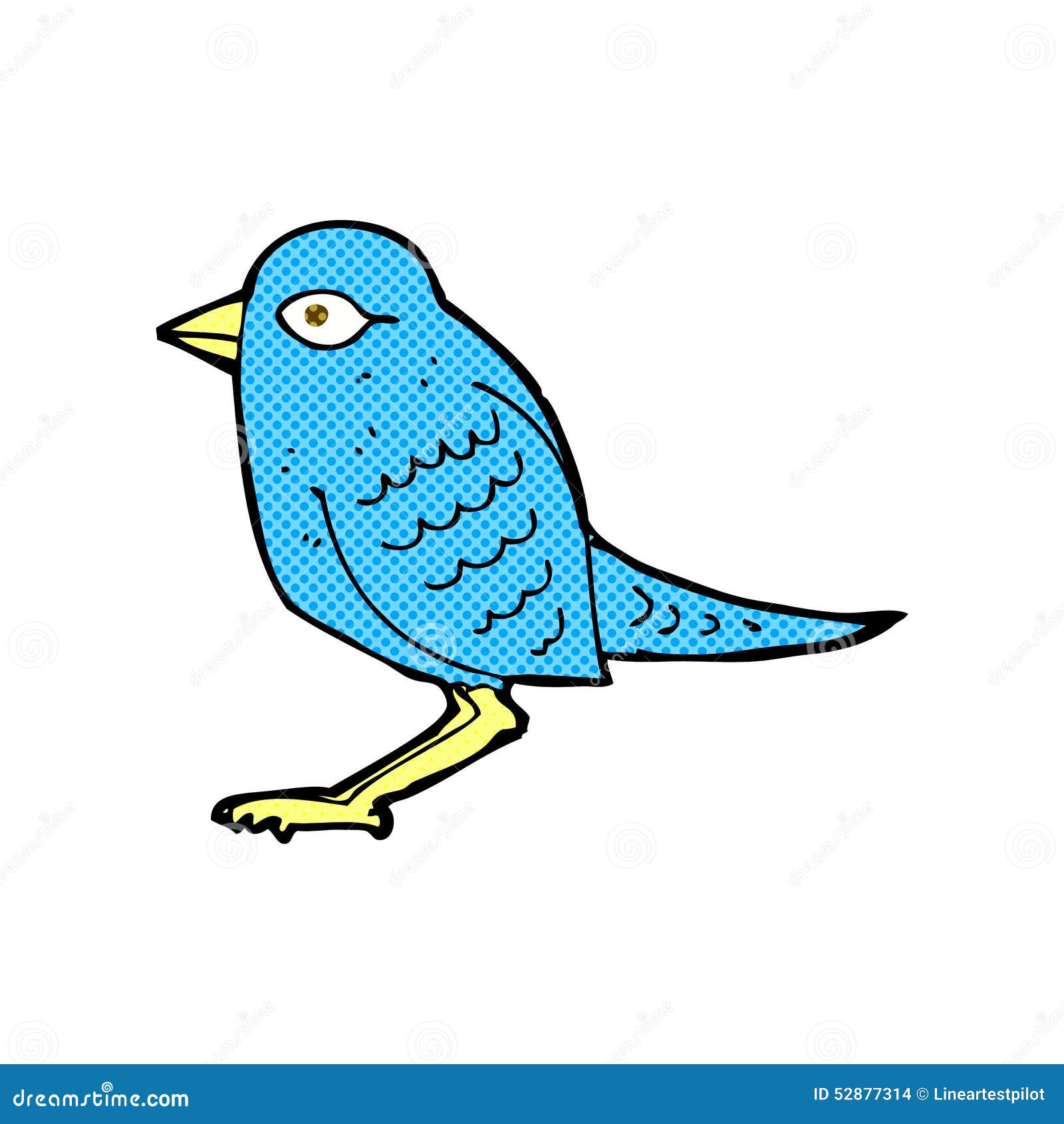 Comic cartoon garden bird stock illustration. Illustration of book