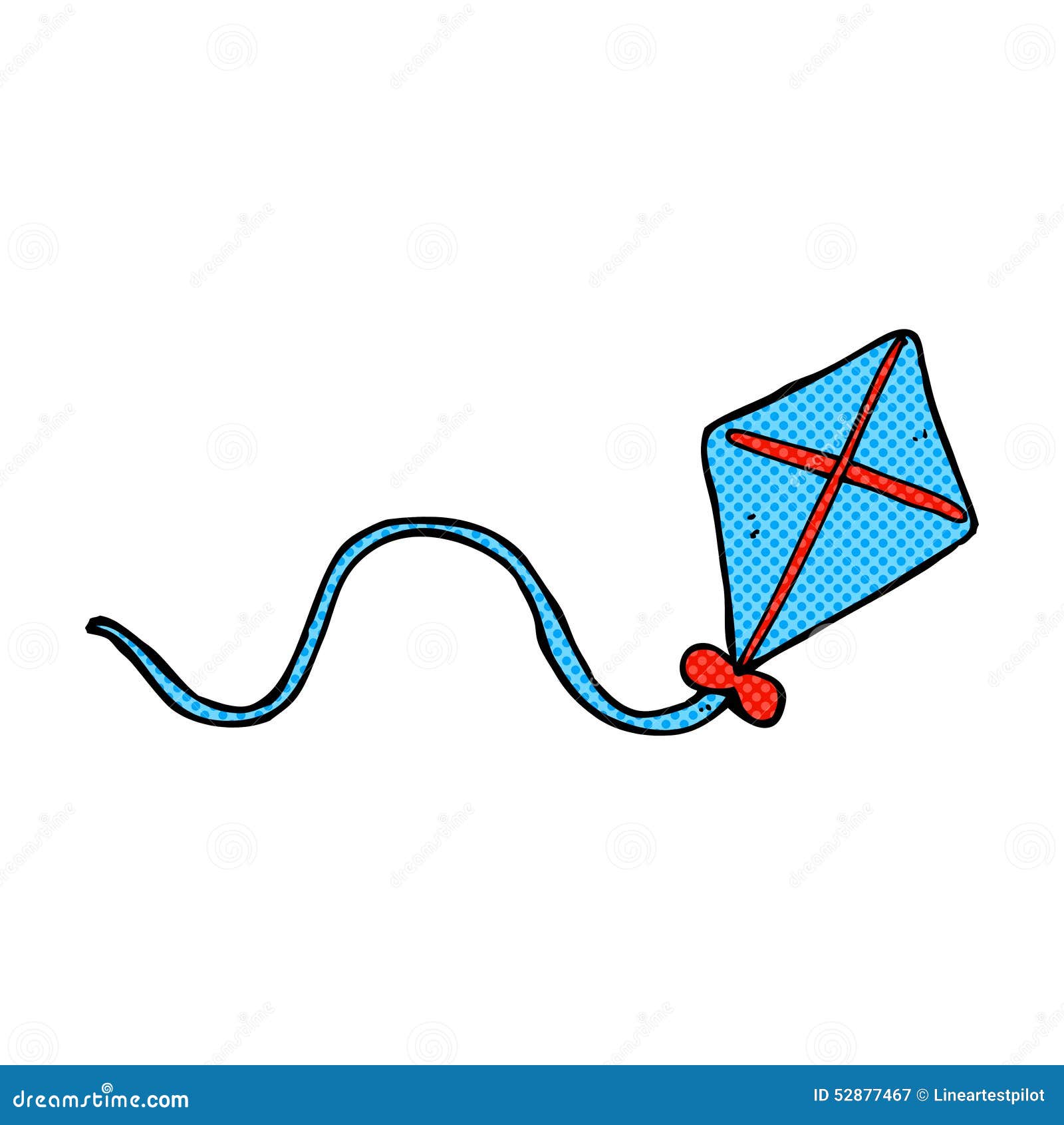 Comic cartoon kite stock illustration. Illustration of funny 52877467